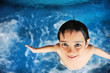 Children activities in swimming pool