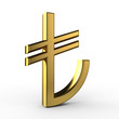 3d Gold TL symbol(Turkish Liras)isolated 3d Gold TL symbol(Turkish Liras)isolated