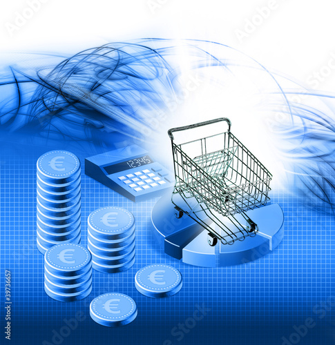 Illustration: euro shopping concept euro shopping concept