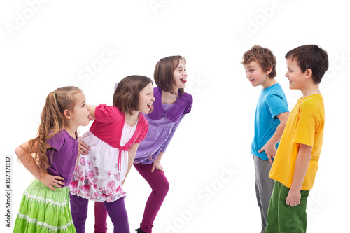 Photo: Kids confronting and mocking each other Kids confronting and mocking each other