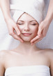 facial massage enjoying