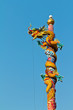 Foto: Dragon on pole in Chinese temple Dragon on pole in Chinese temple