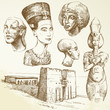 ancient egypt - hand drawn collection