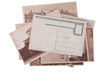 Pile of old postcards