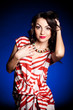 Beautiful young woman in dress