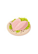 Vector fresh raw chicken breasts