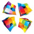 Abstract Colored Cubes Abstract Colored Cubes