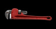 Photo: monkey wrench with water drop on a white background monkey wrench with water drop on a white background