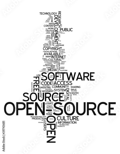 Illustration: Word Cloud "Open Source" Word Cloud "Open Source"