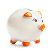Photo: Piggy bank isolated Piggy bank isolated