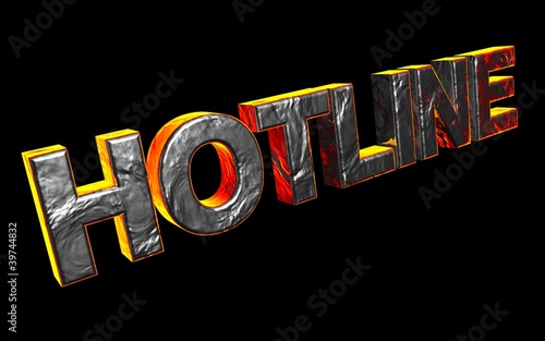 Illustration: 3D Feuerschrift - HOTLINE 3D Feuerschrift - HOTLINE