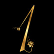 Golden vector number 1 with rose Golden vector number 1 with rose
