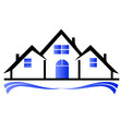 Townhouses real estate logo