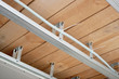 New electrical wiring in a suspended ceiling