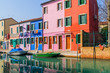 Colorful houses Burano. Italy