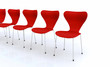 Designer Stuhlreihe - Rot 2 Designer Stuhlreihe - Rot 2