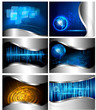 Big set of technology and business backgrounds Big set of technology and business backgrounds