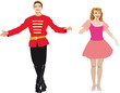 prince and princess sing holding on to the hands