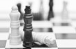 Chess game of strategy business concept application