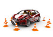 Red car accident