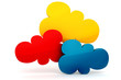 3d colorfull cloud shape of bubble talk 3d colorfull cloud shape of bubble talk