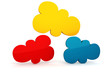 3d colorfull cloud shape of bubble talk 3d colorfull cloud shape of bubble talk