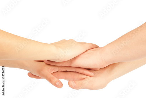 Photo: Hands on top of each other. Symbolic picture. Hands on top of each other. Symbolic picture.