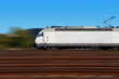 Fast train with motion blur