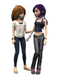 Two cool cartoon teenage girls.