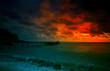 Dramatic dusk over the sea