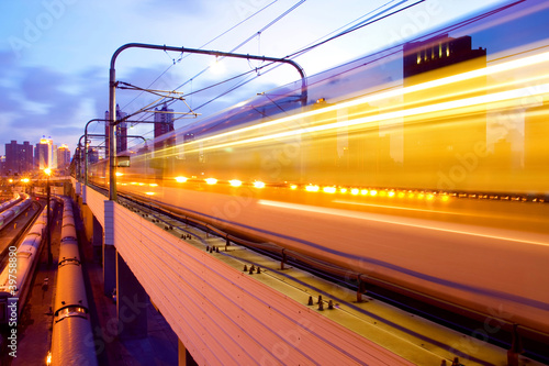 Photo: Night Train in Shanghai Night Train in Shanghai