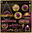 Golden framed labels