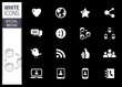 White - Social media icons