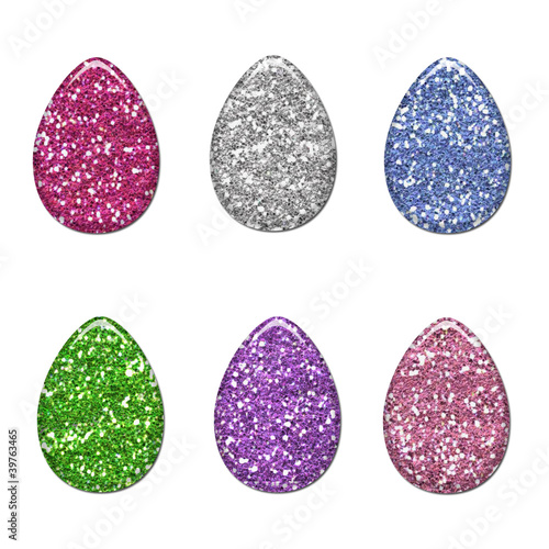 Illustration: Glitter Easter Eggs Glitter Easter Eggs