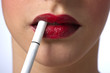 red lips with cigarette