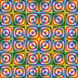 Optic illusion illustration with geometric pattern