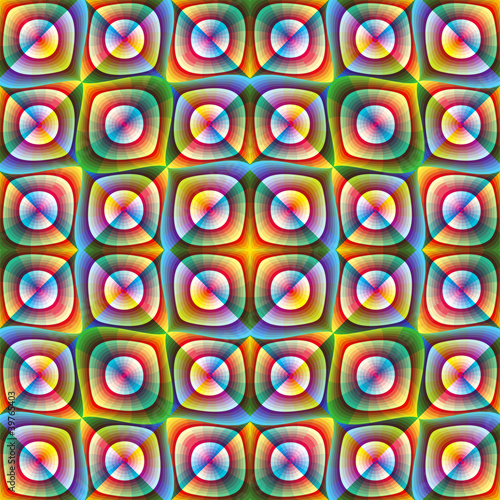 Illustration: Optic illusion illustration with geometric pattern Optic illusion illustration with geometric pattern