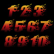 Vector: 炎数字 炎数字