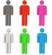 Set of abstract 3d human icon Set of abstract 3d human icon
