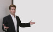 unhappy professional man and whiteboard