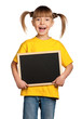 Girl with blackboard