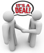 It's a Deal People Buyer and Seller Handshake