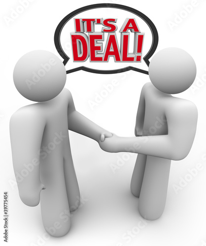 Photo: It's a Deal People Buyer and Seller Handshake It's a Deal People Buyer and Seller Handshake