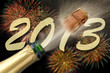 champagne at new year firework 2013