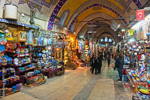 Photo: Grand bazaar shops in Istanbul. Grand bazaar shops in Istanbul.