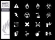 White - Warning icons