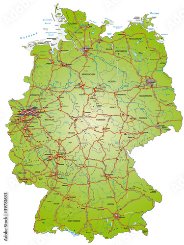 Vector: Autobahnkarte von Deutschland Autobahnkarte von Deutschland