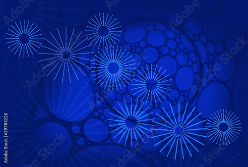 Illustration: blue cyber cogs blue cyber cogs