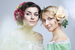 women with flowers