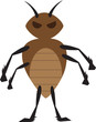 Angry brown bed bug